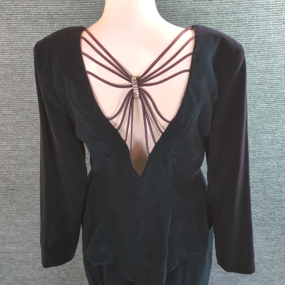 Vtg Niki Petites Velvet Skirt Set - Picture 10 of 17